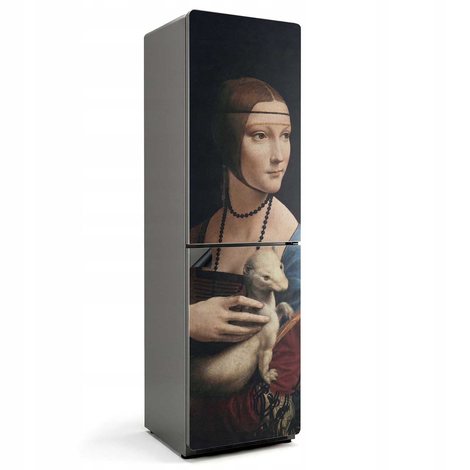 Magnetická dekoratívna podložka na chladničku Dáma s lasičkou Leonardo da Vinci