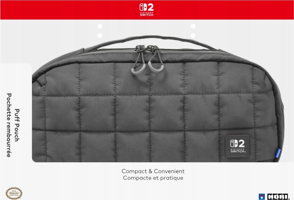 Etui na konsole Puff Pouch do Nintendo Switch 2 Czarne Hori SWITCH2