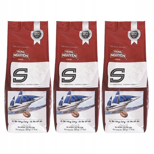 Kawa Wietnamska Trung Nguyen S Blend mielona zestaw 3 x 500 g.