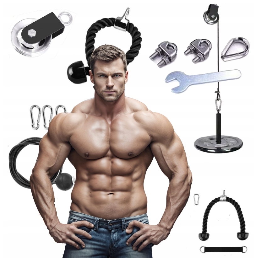 Wyciąg górny dolny do ćwiczeń Bloczek treningowy Triceps Koło pasowe 110kg