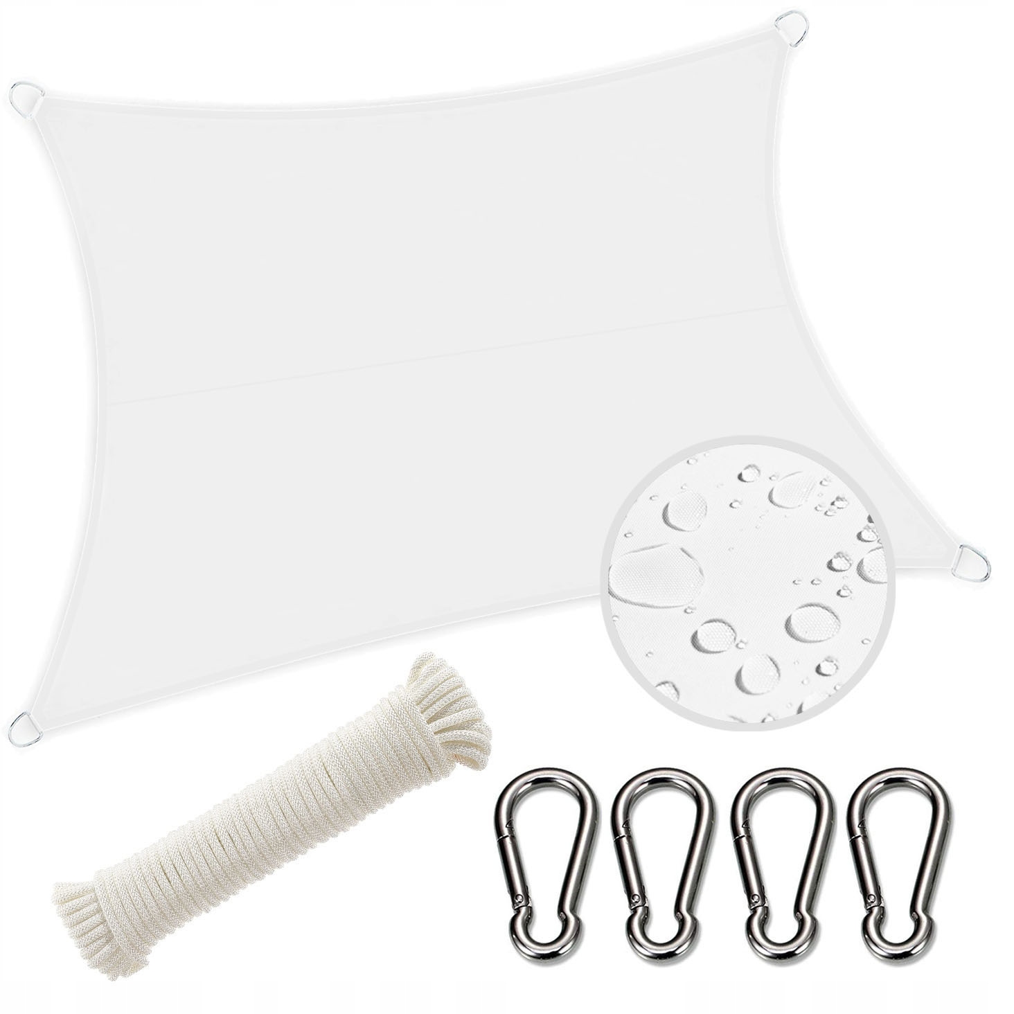 Sluneční plachta Voděodolná na Terasa Balkon Markýza 3x2 m Bílá