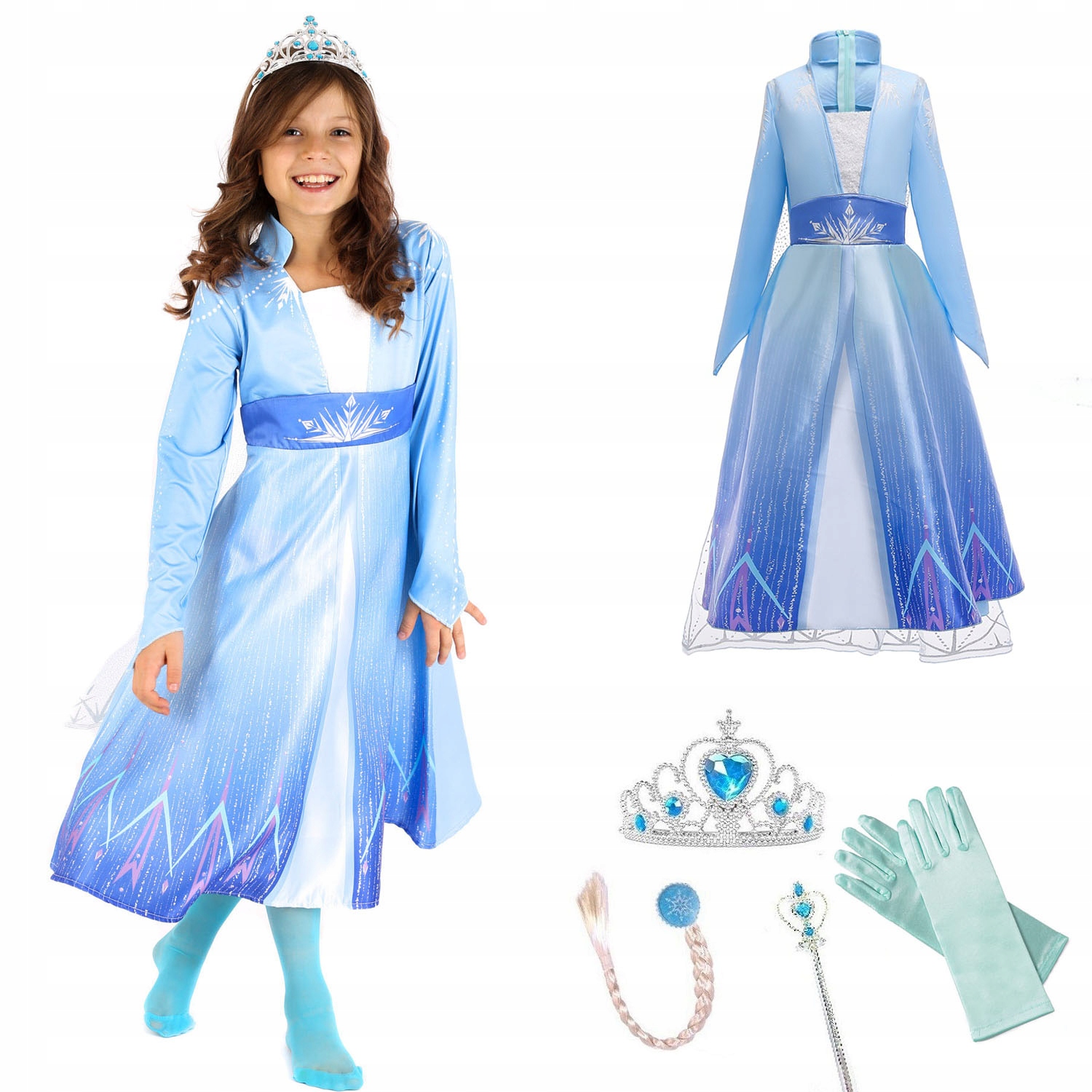

Sukienka Elsa Frozen 2 Kraina Lodu 4-5L Zestaw