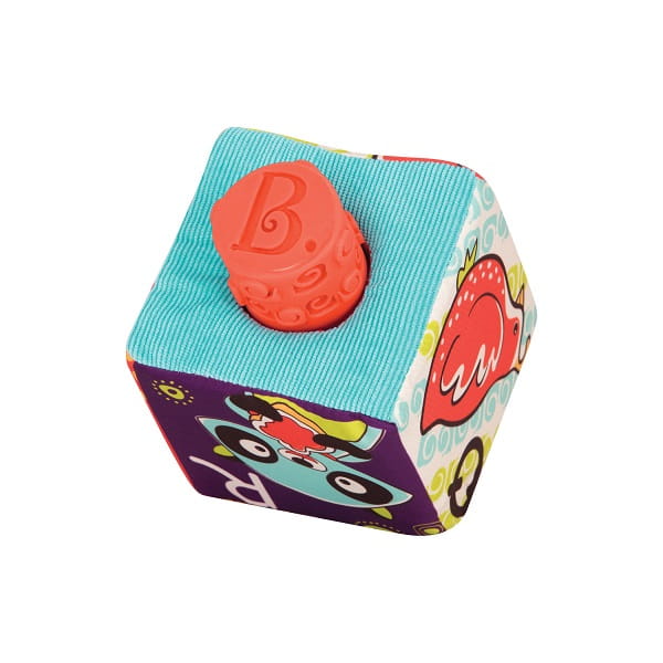 Klocki materiałowe z sorterem B.Toys Sensoryczne Sensoryka BX1661Z