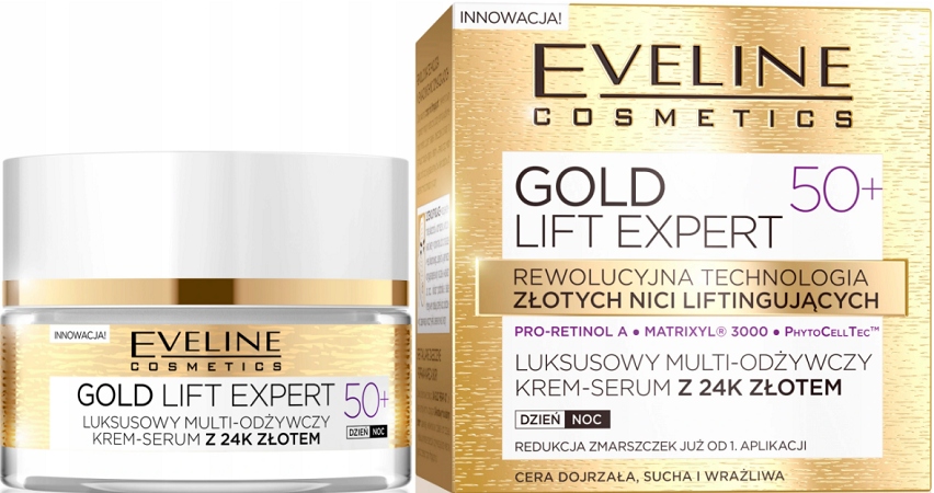

Eveline Krem Serum Gold Lift Expert 24k złoto 50+