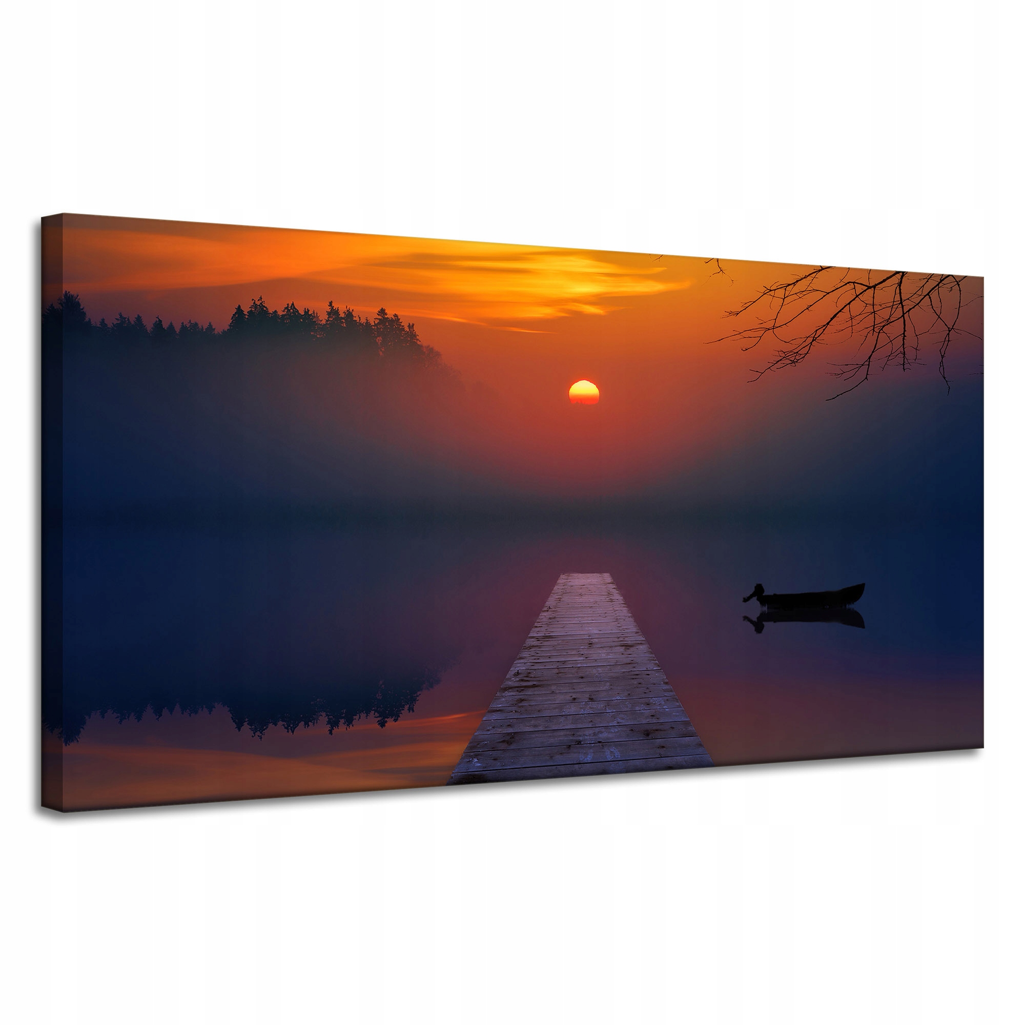 Obraz na plátně Příroda Západ slunce nad jezerem 120x60 cm