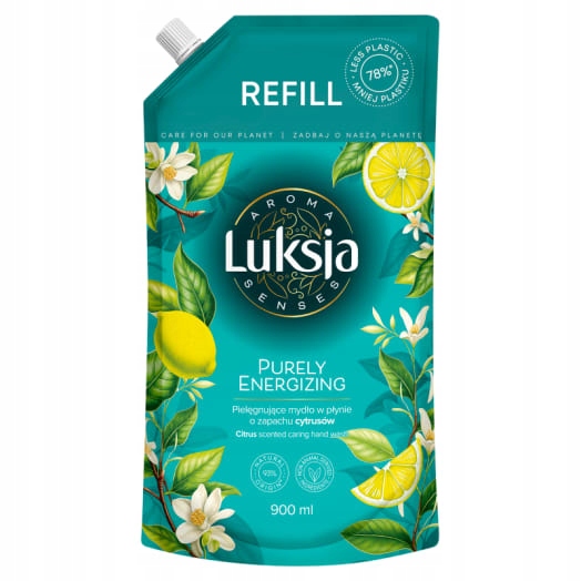Luksja Purely Energizing Pečující tekuté mýdlo s vůní