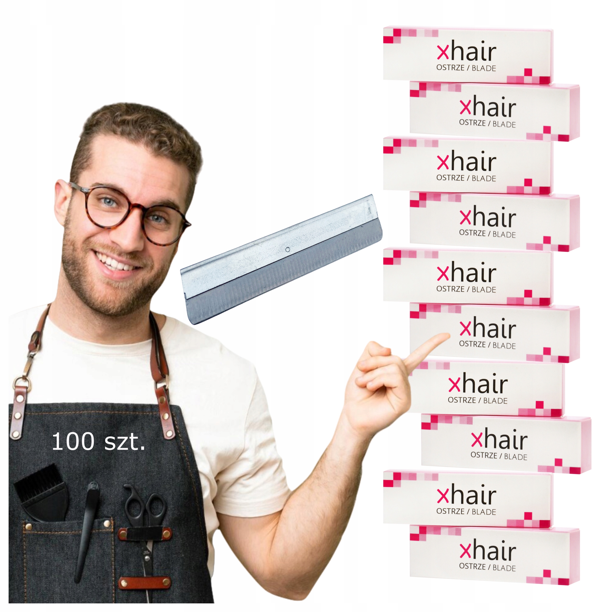 Čepele pro kadeřnické holicí strojky Vyměnitelné Čepele pro čínský nůž 100 Ks