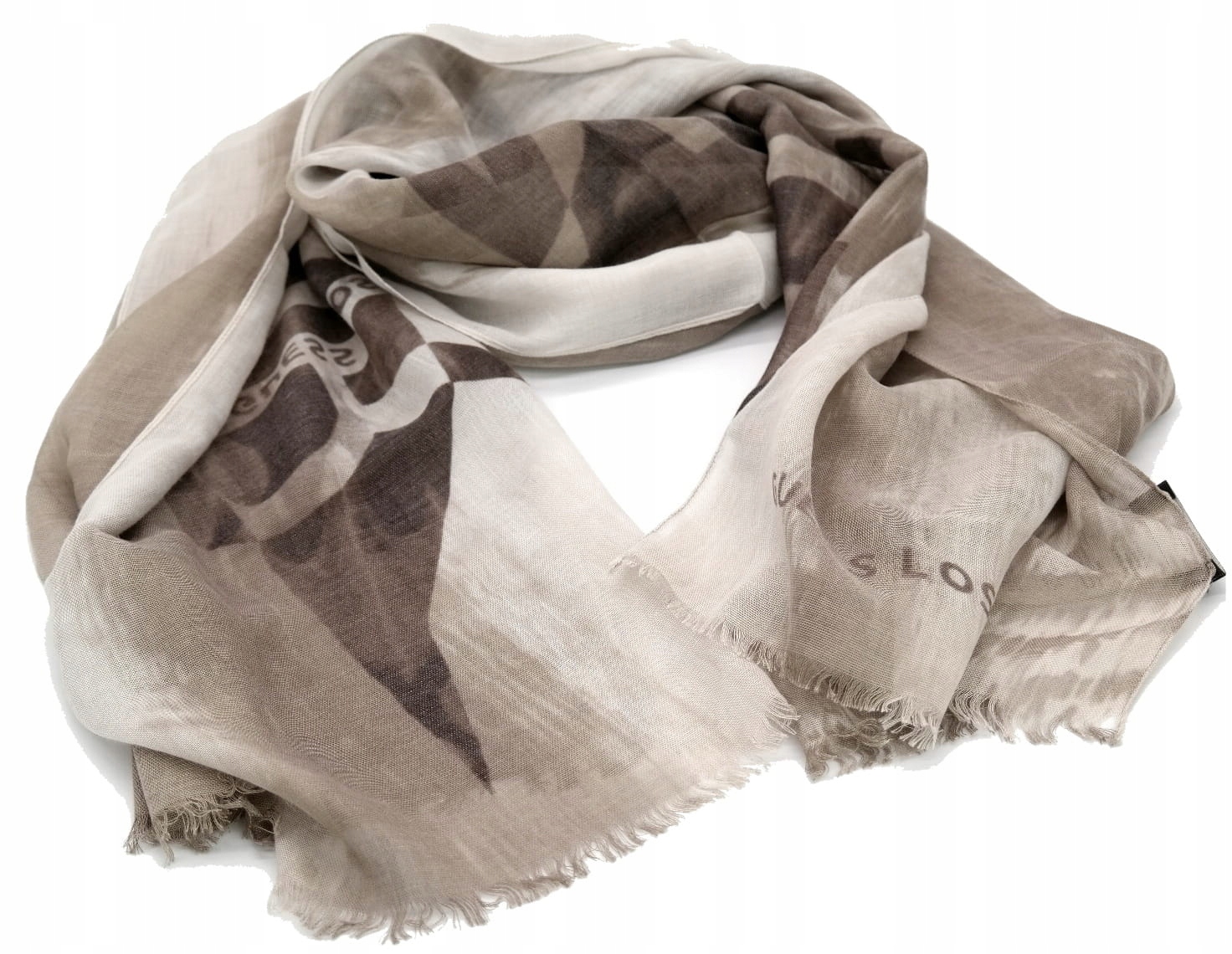 GUESS szal męski brąz-beż paski SZGS05 Marka Guess