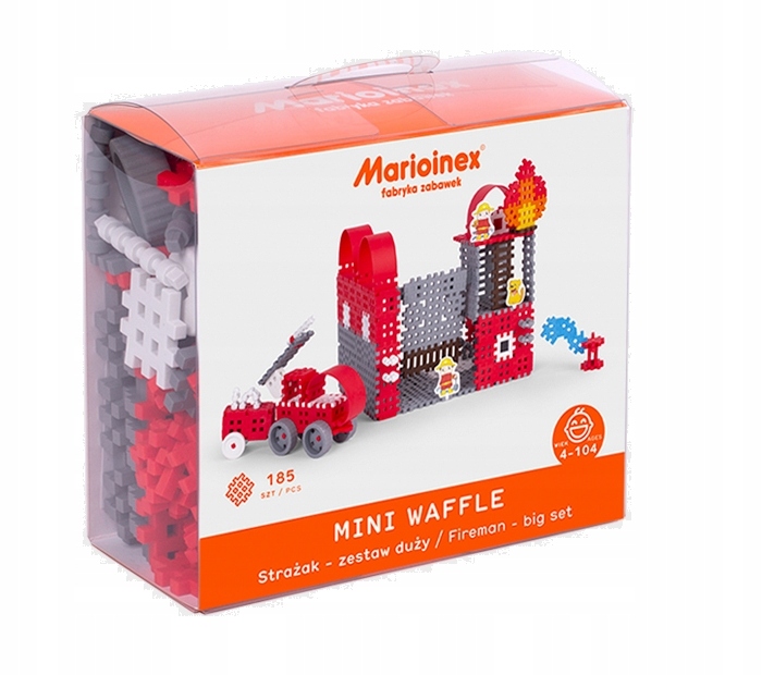 

Klocki Mini Wafle Strażak 185 elementów Marioinex