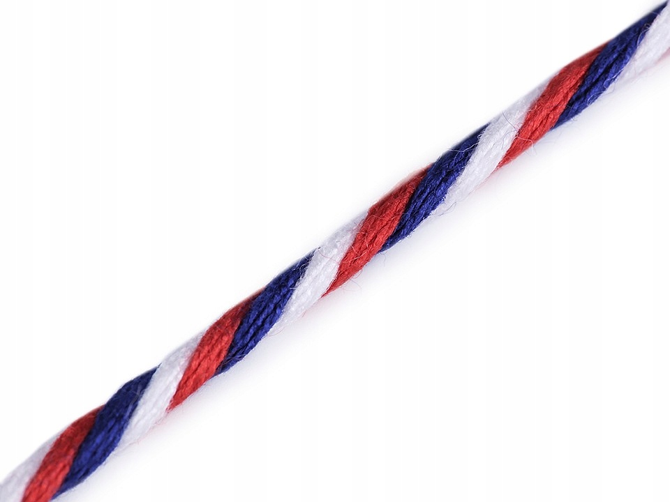 Pletená notářská šňůra tříbarevná fi2 mm 100 m