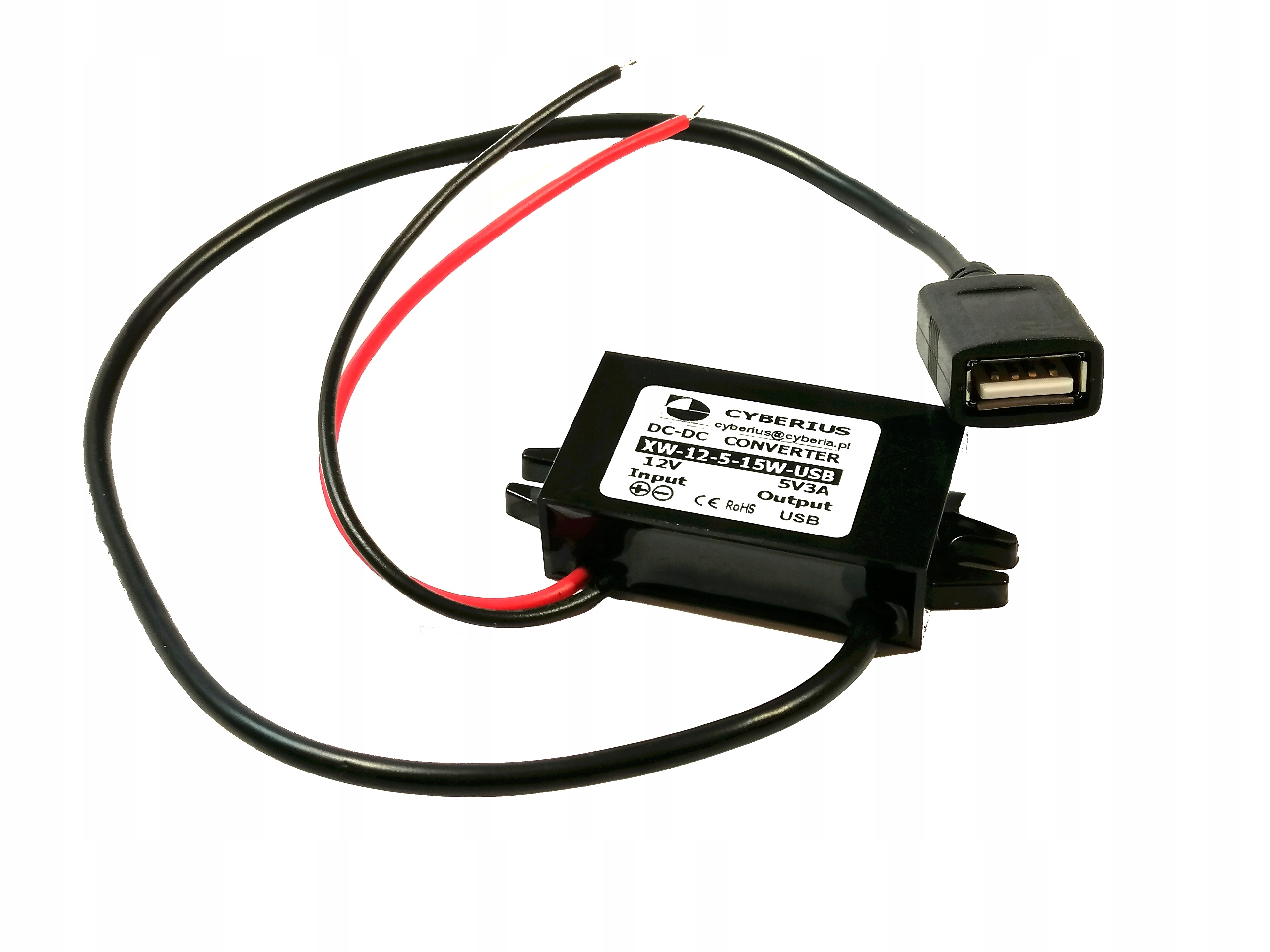 kabel - měnič nap. 12V x 5V/3A USB za 196 Kč - Allegro