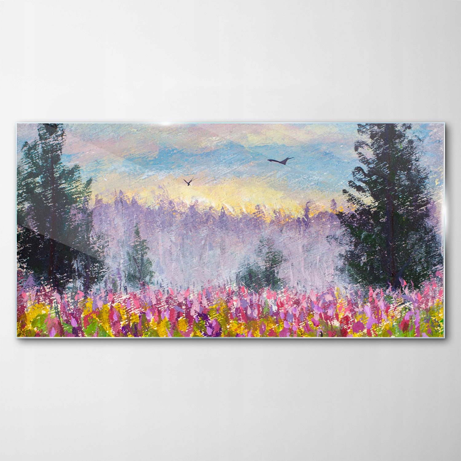 Obraz Sklenený dekor Krajina Kvet Lúka 120x60