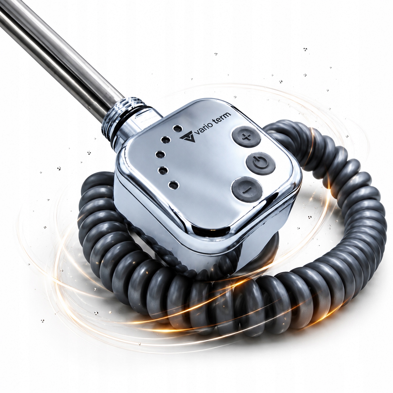 Elektrický ohrievač do kúpeľňového radiátora Vario Term 600 W, chróm, časovač