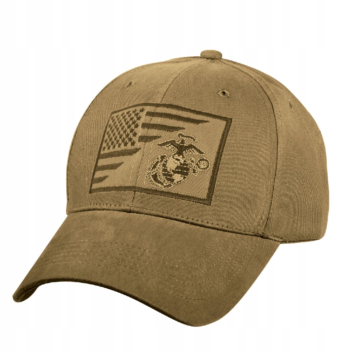 Kšiltovka s vyšitým znakem U.s.m.c. a Us vlajky coyote
