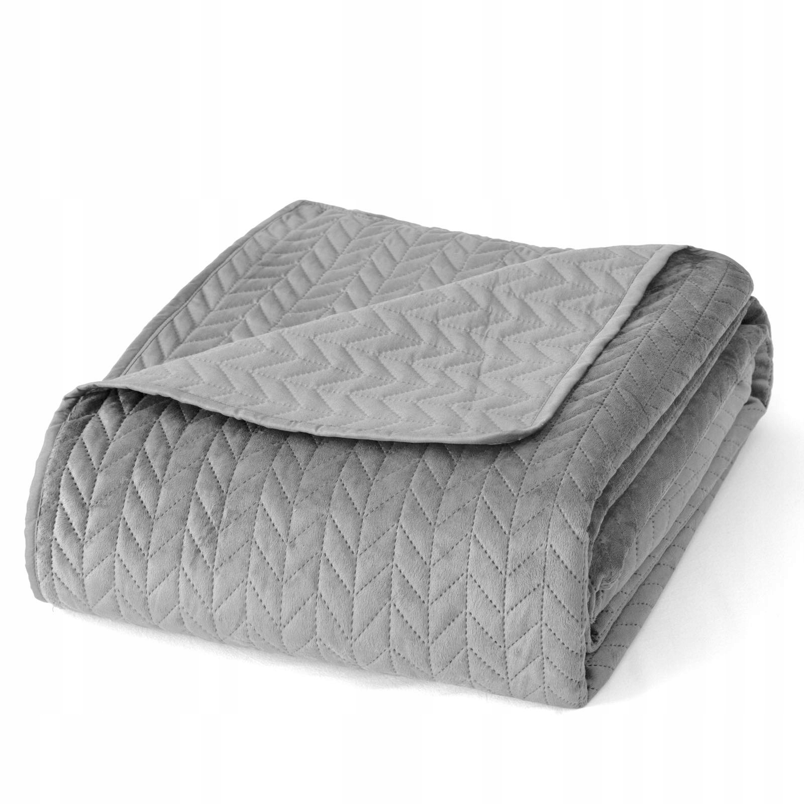 

Szara Kapa Narzuta Na Łóżko Velvet 200X220 Moxie