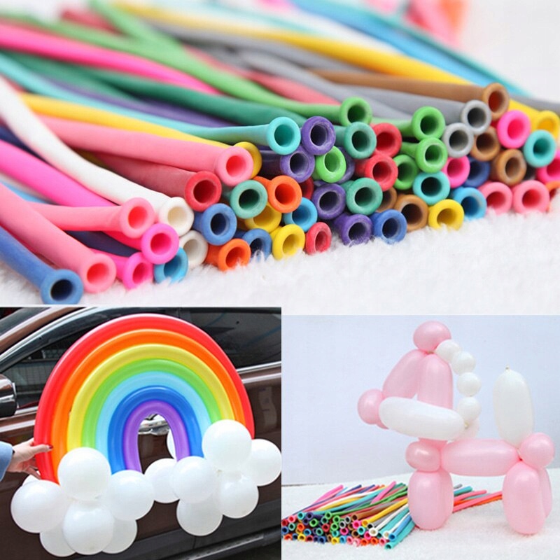 BALONY 100SZT 140CM BALON MODELOWANIE RURKI DŁUGIE Wypełnienie powietrze