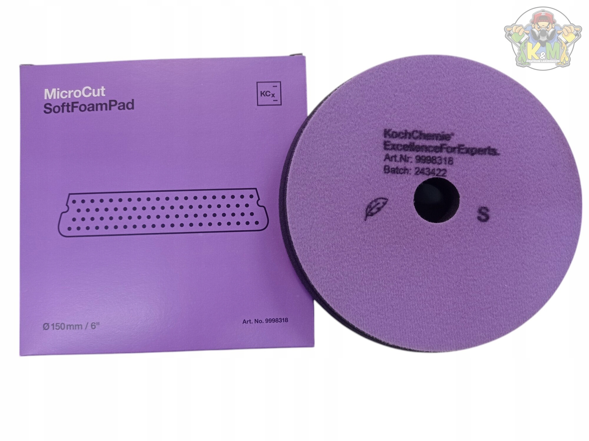 Koch Chemie Micro Cut Soft Foam Pad 150 Gąbka Polerska Fioletowa Rzep