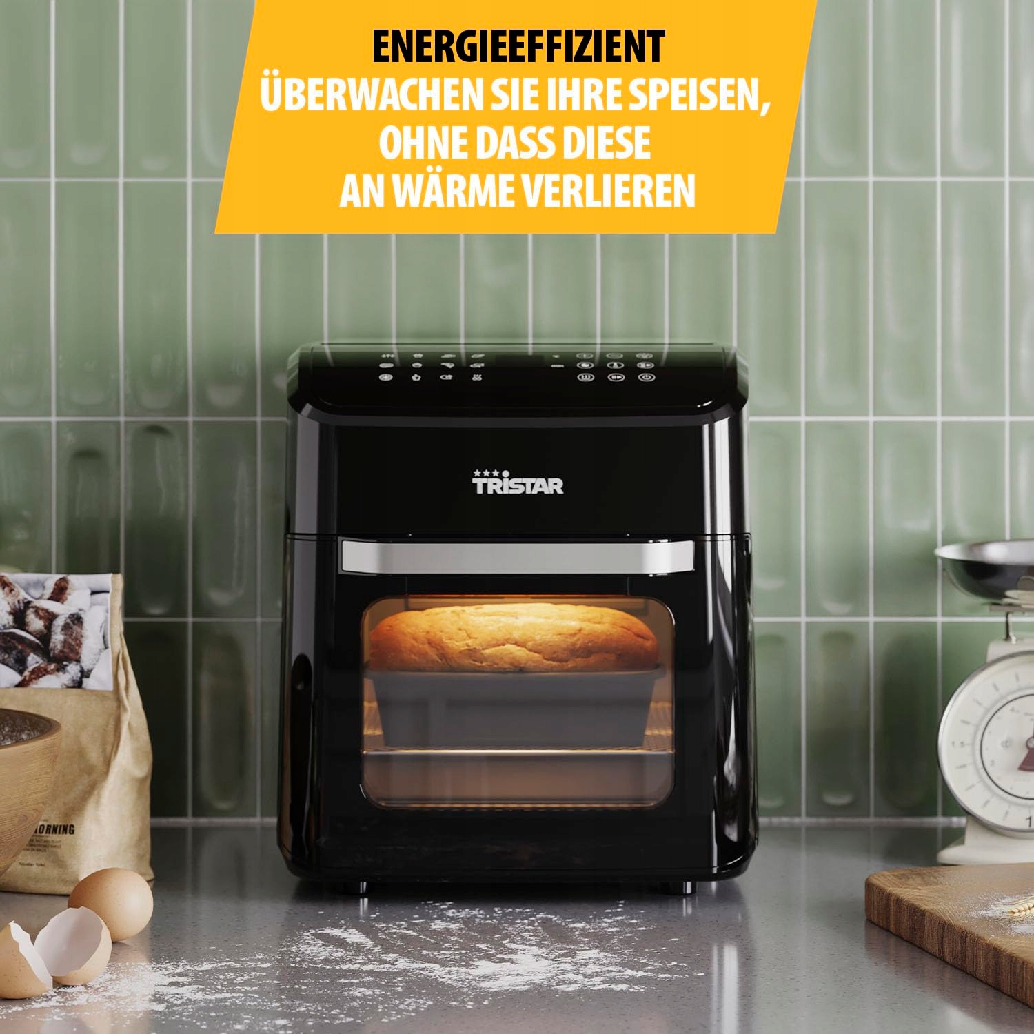 TRISTAR Mini Piekarnik Frytkownica Beztłuszczowa 2w1 12L 1800W 12 Programów — miniatura 3