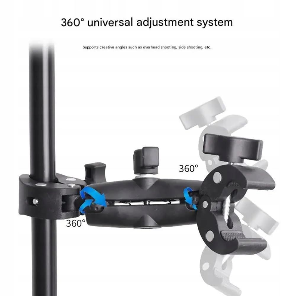 Uchwyt Motocyklowy Do Insta360 X4 X3 X2 Kamera 360 Dual Clamp Mocny NEWFUN — miniatura 2