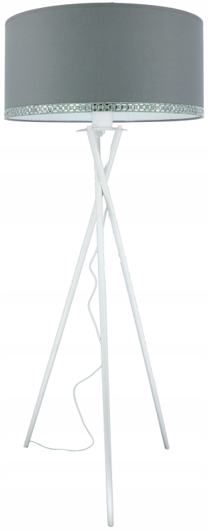 Moderná stojaca podlahová lampa s moderným čiernym tienidlom a dekorom 40 cm