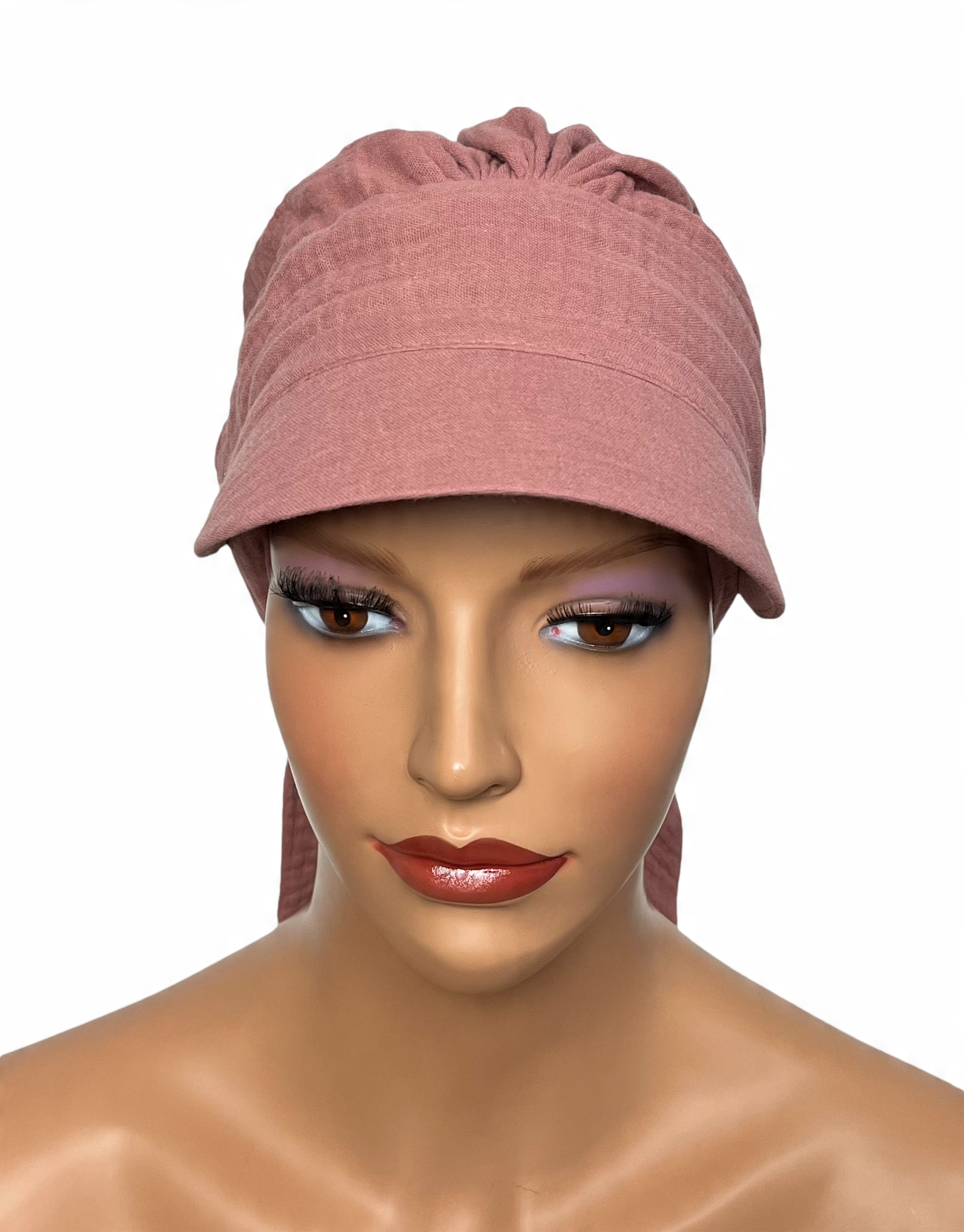 

Turban chusta na lato z daszkiem Tess B-031muslin