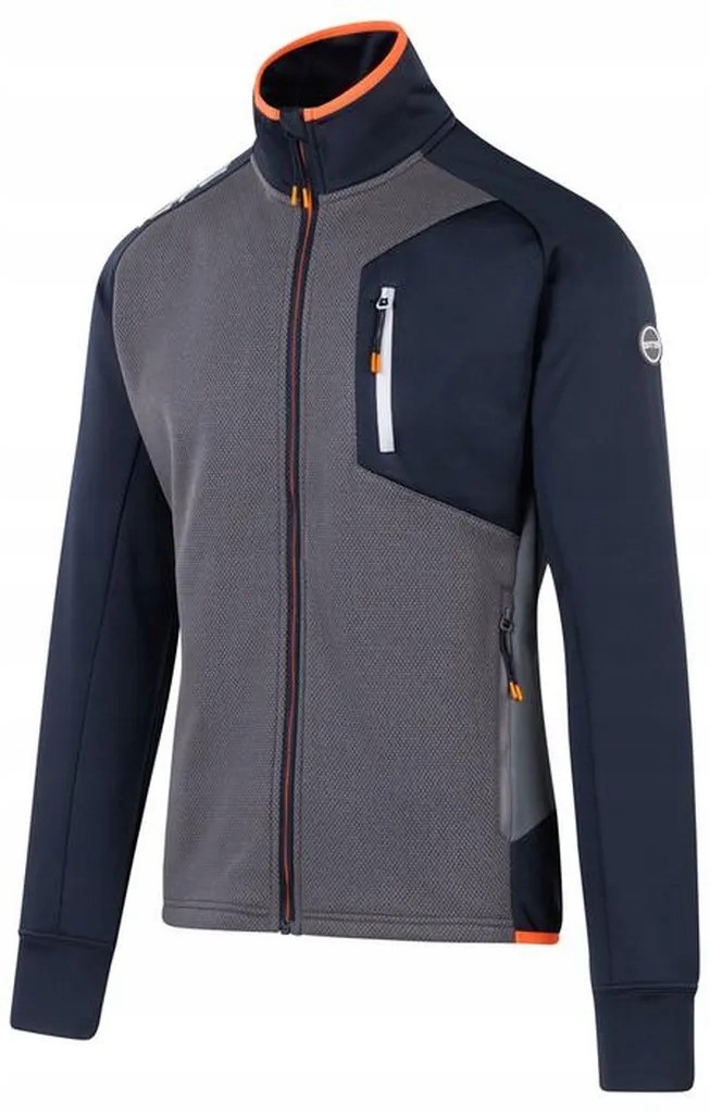 Gts 301941M bluza męska bez kaptura zapinana na zamek niebieski rozmiar S