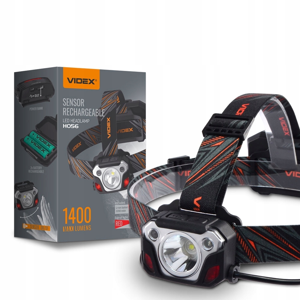

Latarka czołowa H056 Led Videx 1400lm Premium