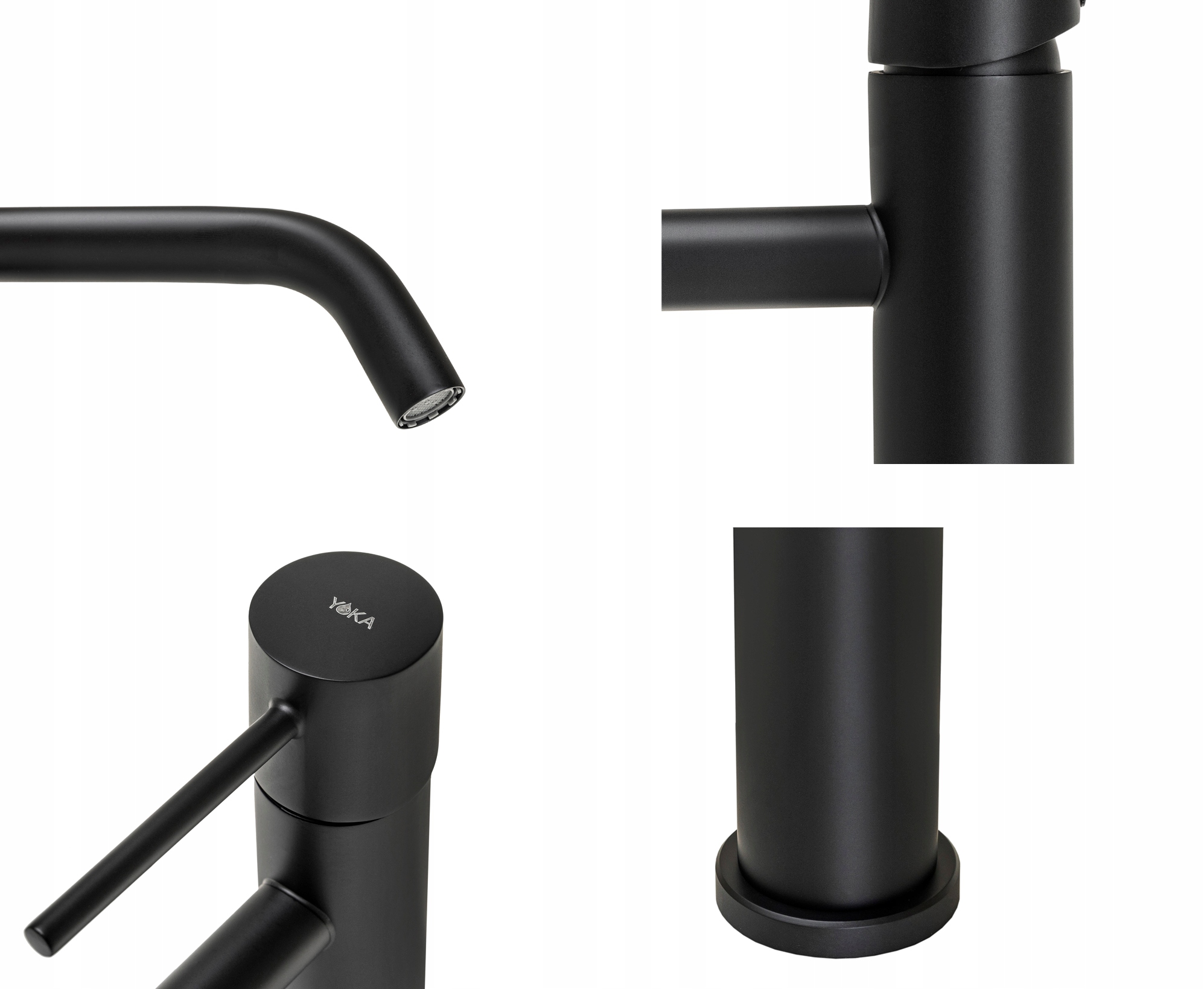 BATERIA UMYWALKOWA CZARNA DŁUGA WYLEWKA Marka Yoka Home