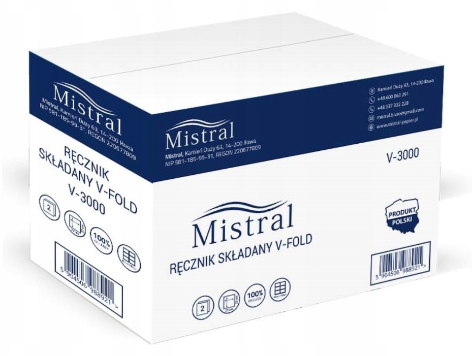 Levně Mistral Skládací papírové ručníky Zz celulóza 2W Karton