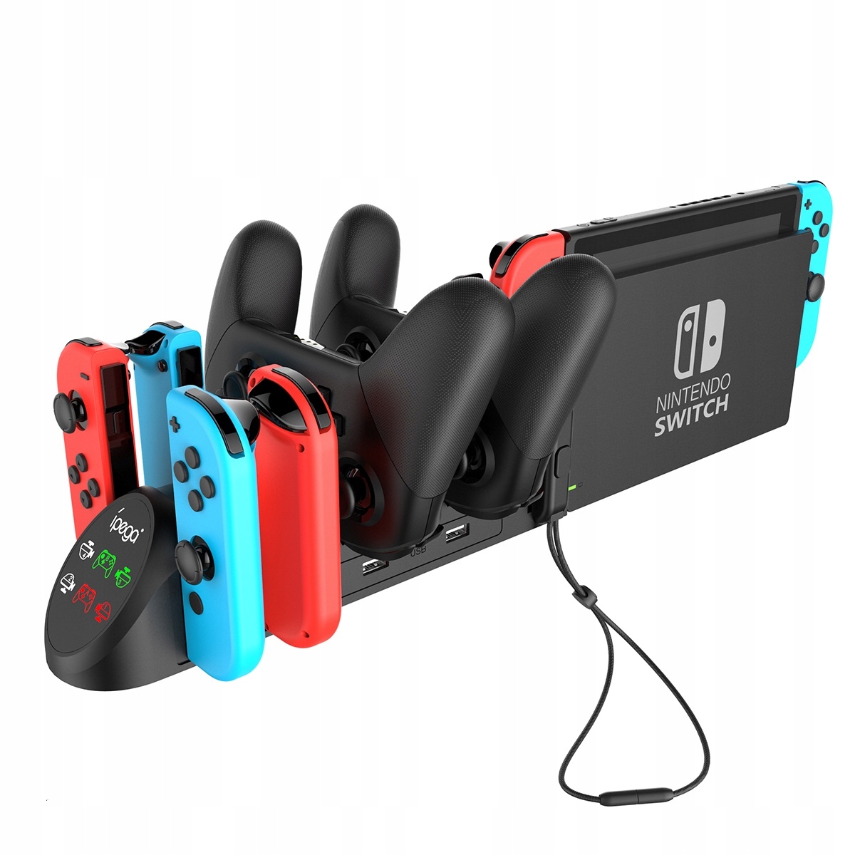 Ipega PG-9187 Stacja ładująca kompatybilna z Nintendo Switch Pro Joy Cons