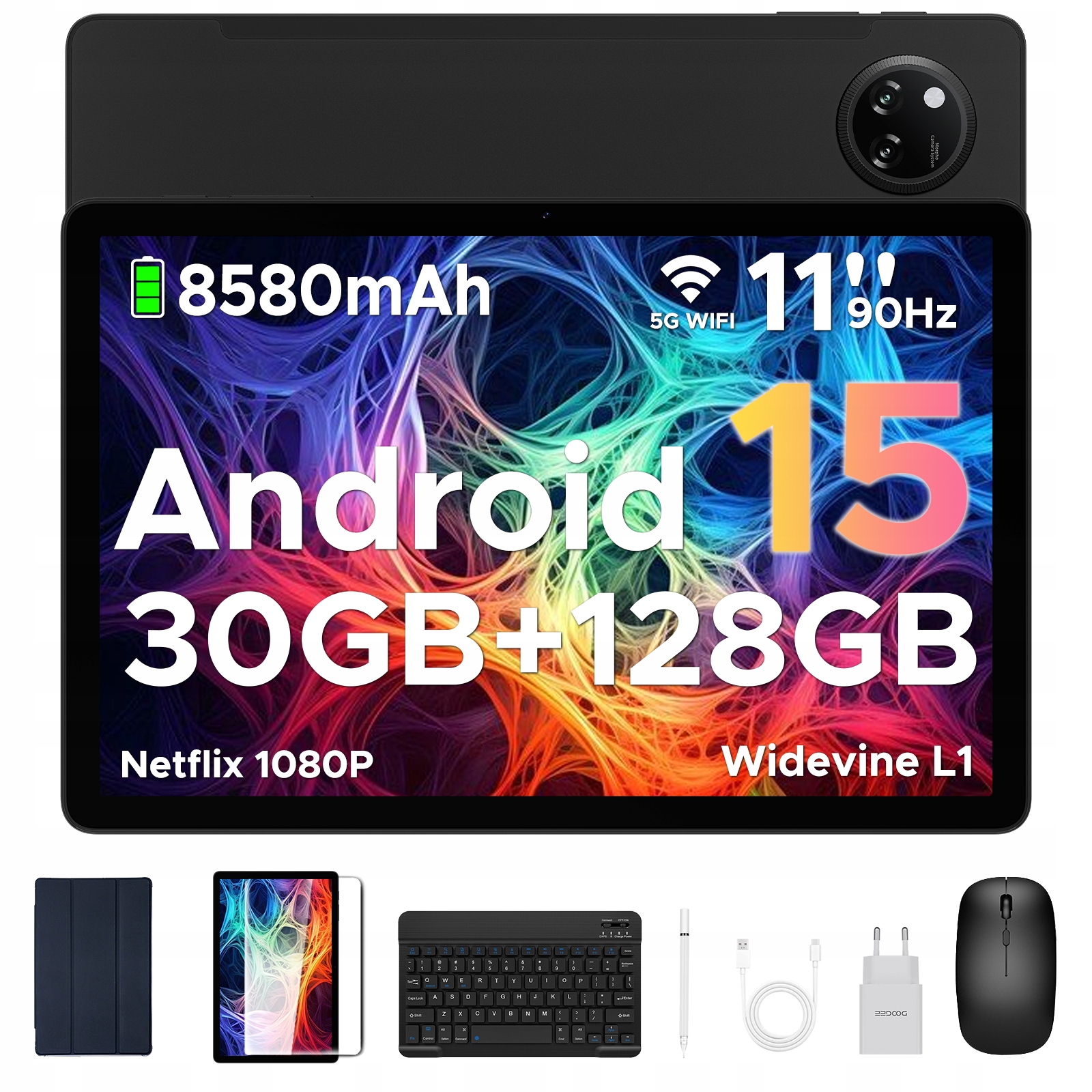 Doogee TabA9Pro+-V Android 15, 11" 90Hz, 30GB RAM/128GB, 8580mAh, OTG/3.5mm/12nm/Odomykanie tvárou (face)