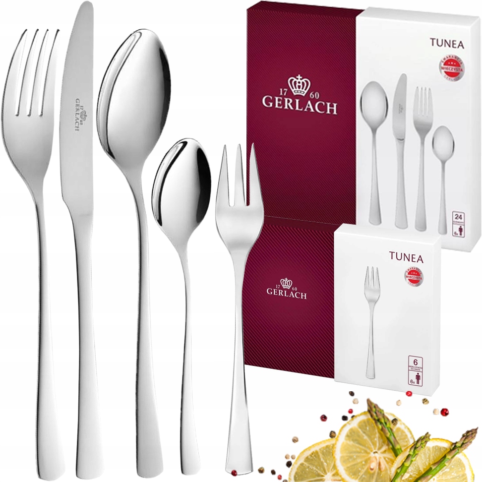 GERLACH ZESTAW SZTUĆCÓW 30ELE 6 OSÓB TUNEA POŁYSK