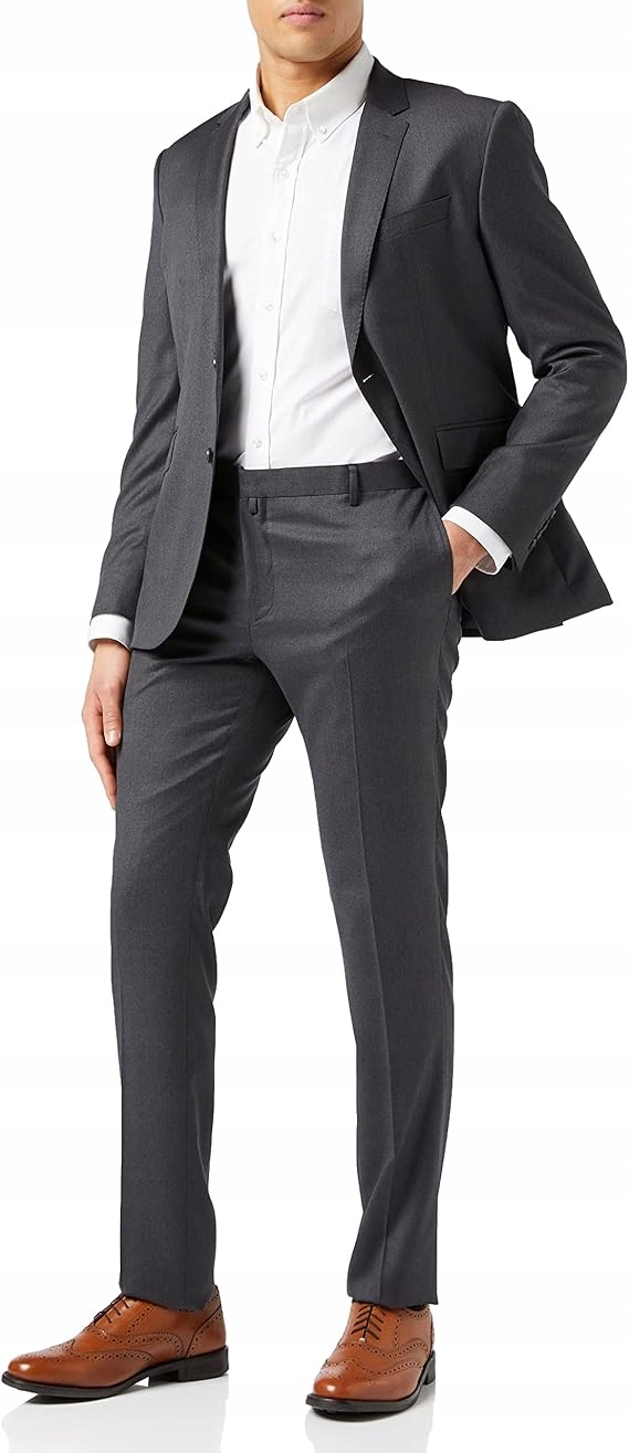 Hackett London Pánský Vlněný Oblek Šedý Slim 44 Jpa