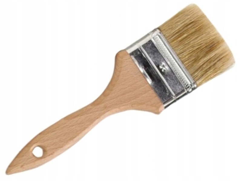 Pędzel Angielski Płaski 76 mm – Naturalne Włosie