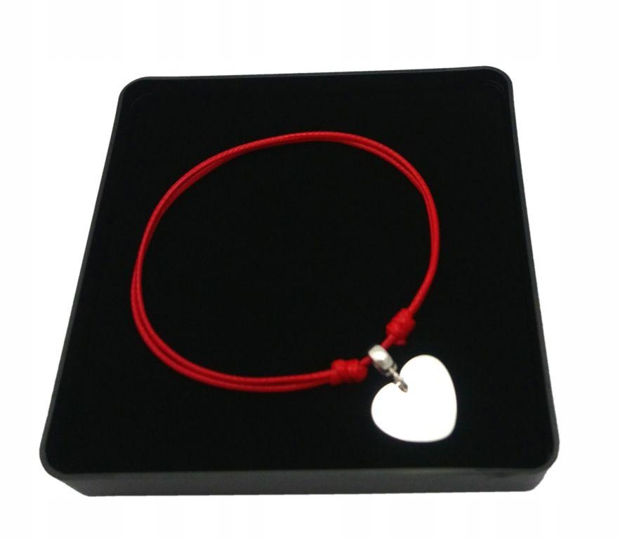 

Bransoletka sznurkowa serce Grawer Srebro 925