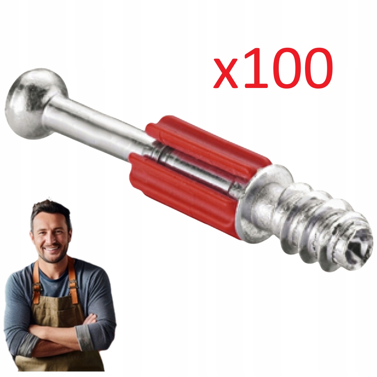 Surový trikot Minifix S200 Hafele do otvoru 5 mm (B24) L-8,5 Sada 100ks