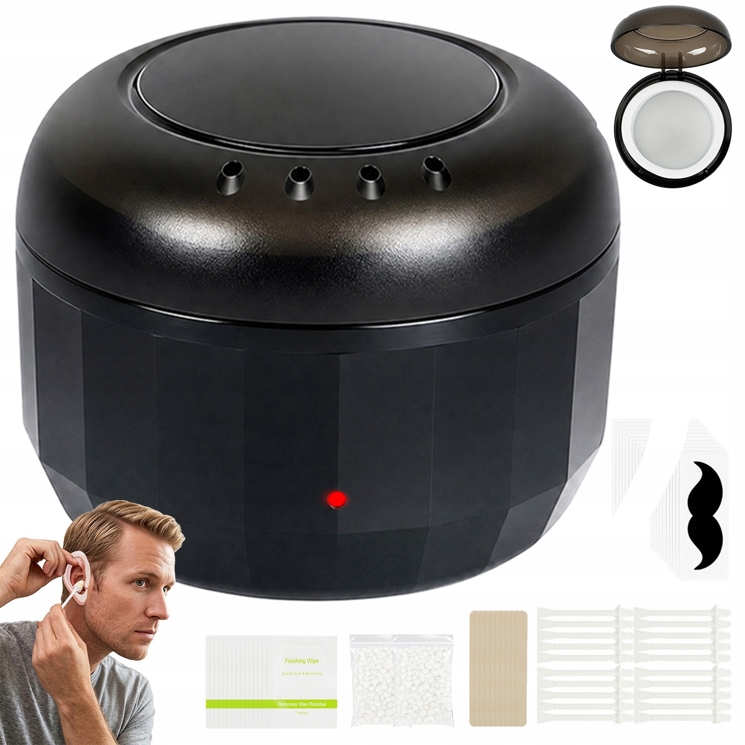 Sada Na Odstraňování Chloupků Z Nosu Vosk 7W Usb Ohřívač Uší Obočí Pro Domácnost