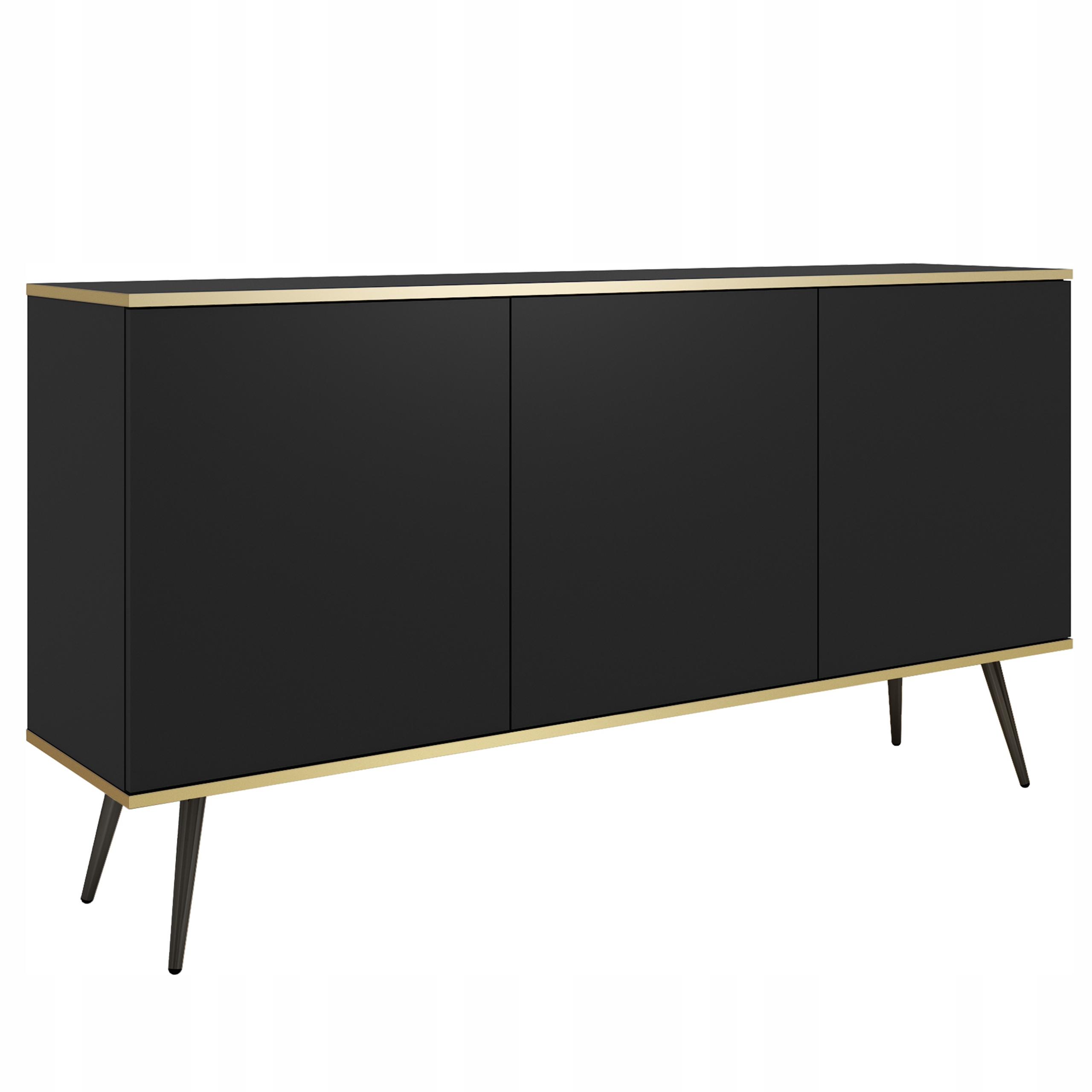 Komoda Venezia 160 cm do obývacího pokoje, ložnice, černá