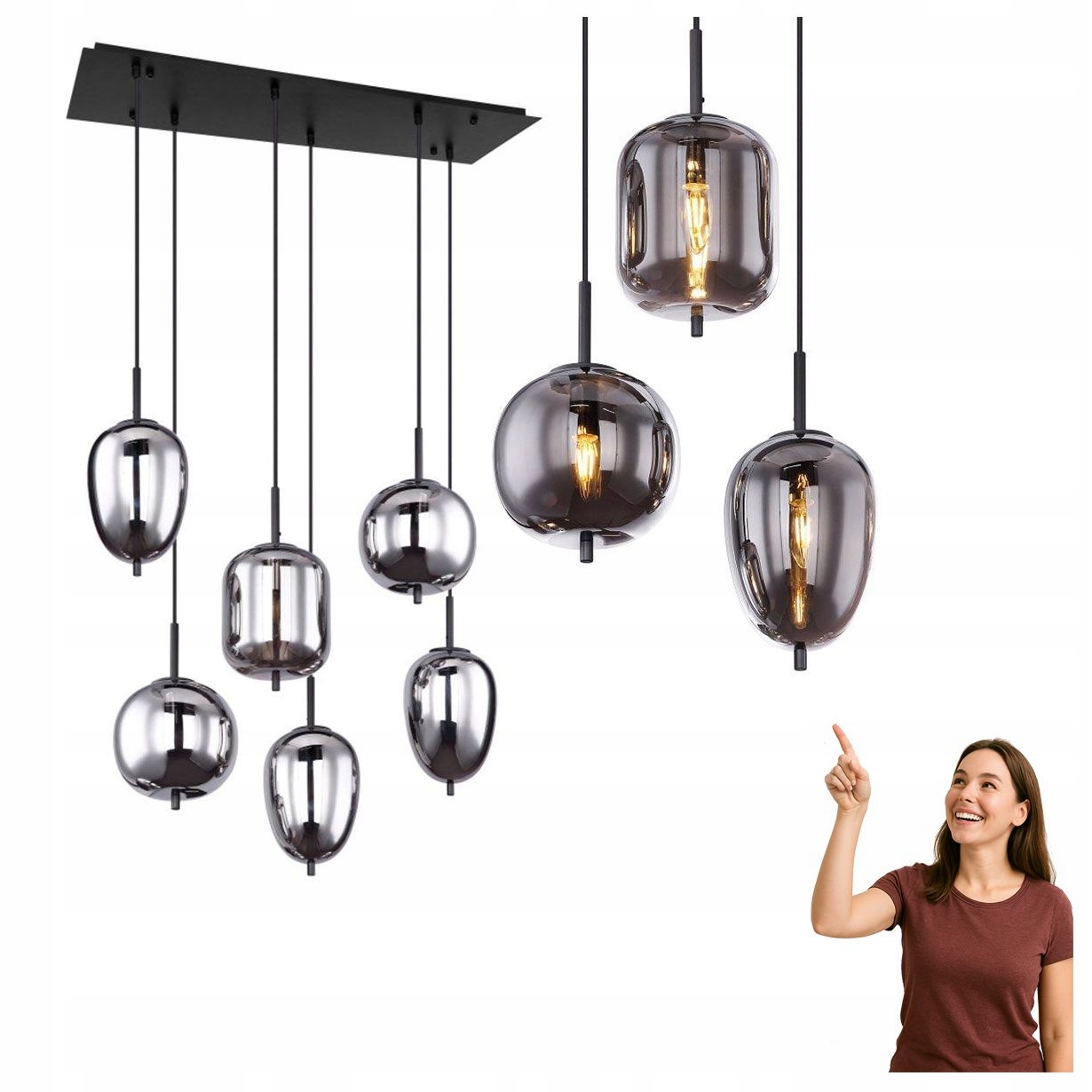 Závesná lampa Blacky 15345-6 Globo