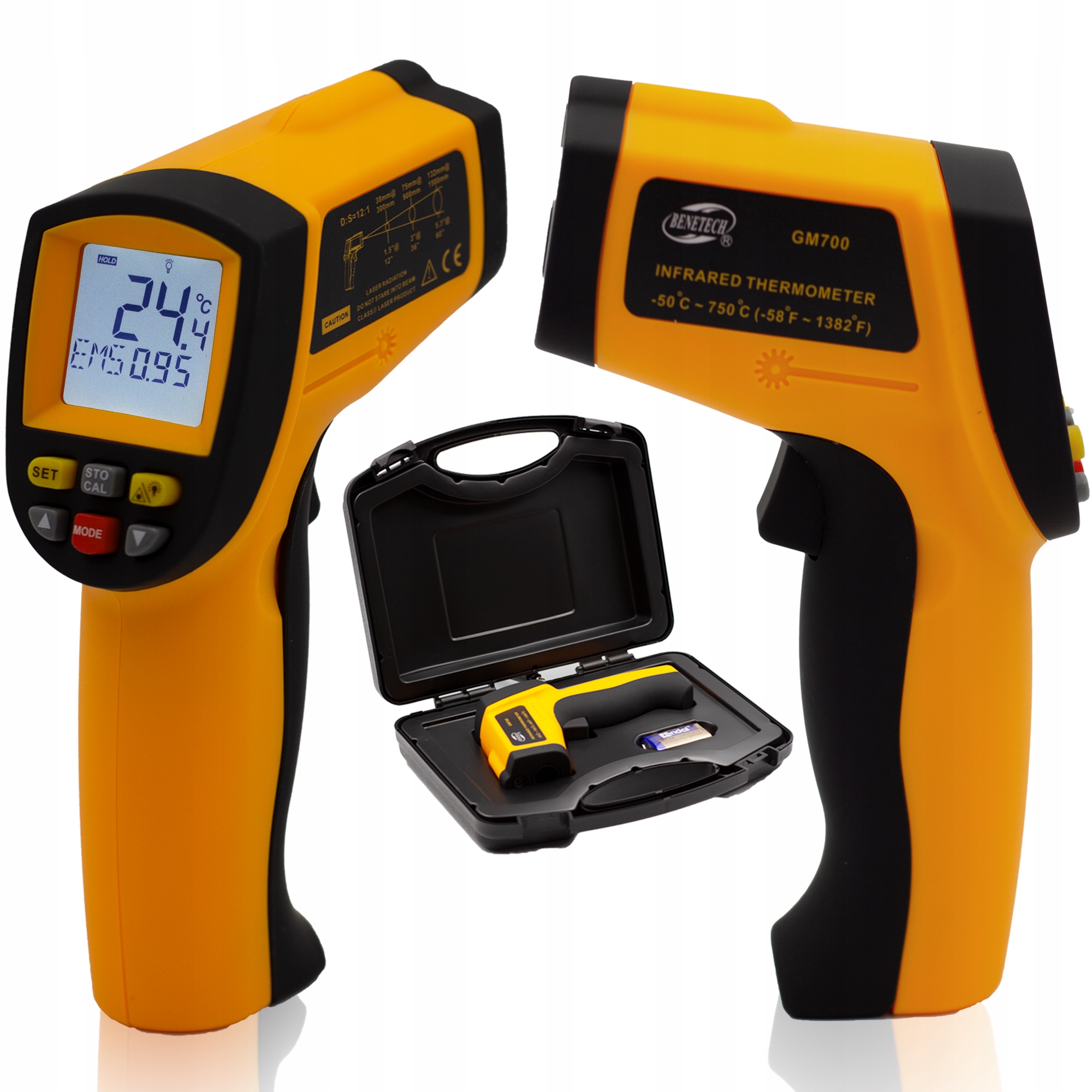 

Pirometr Termometr Laserowy Bezdotykowy -50 +750