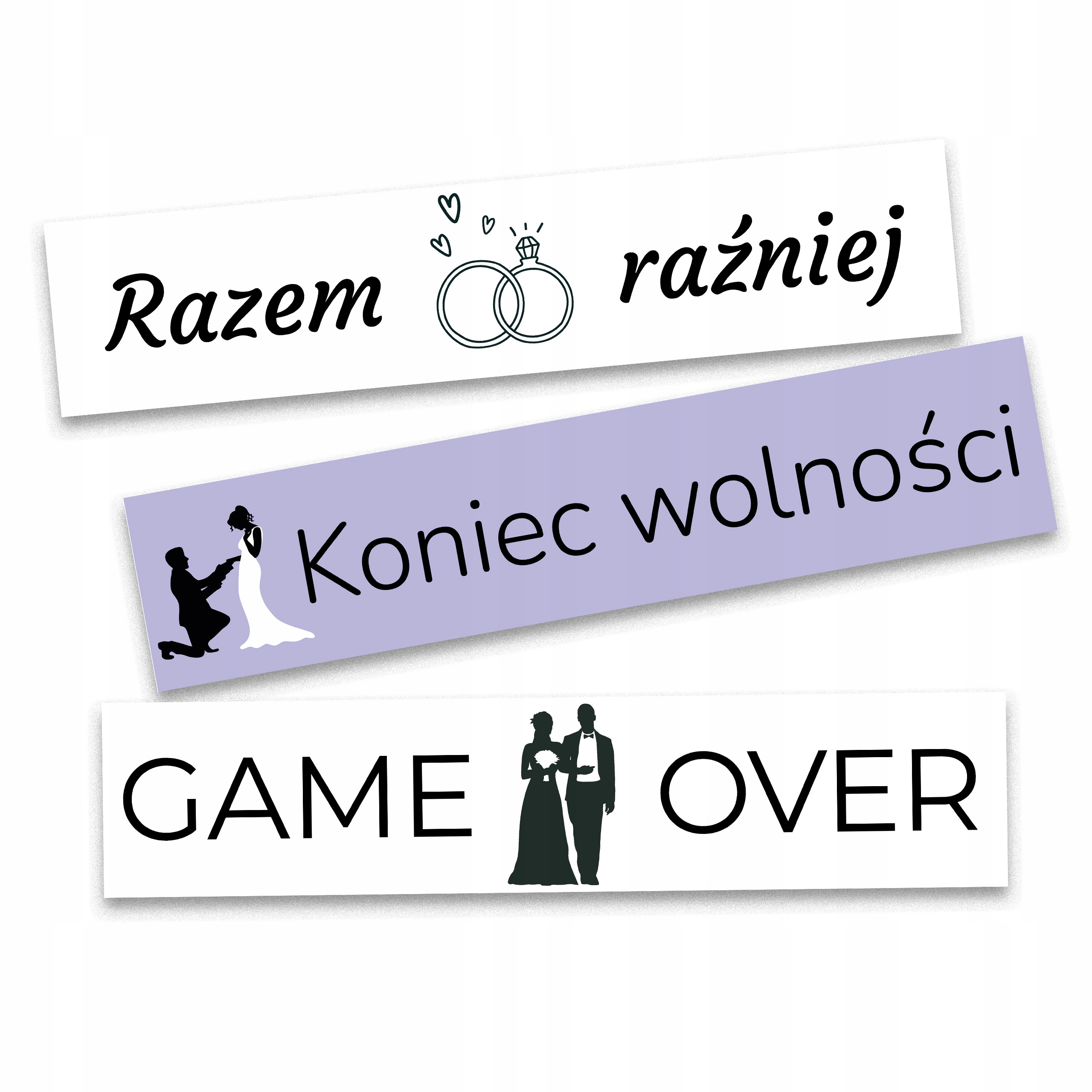 

Naklejka Rejestracja Śmieszne Para MŁODA52X11CM