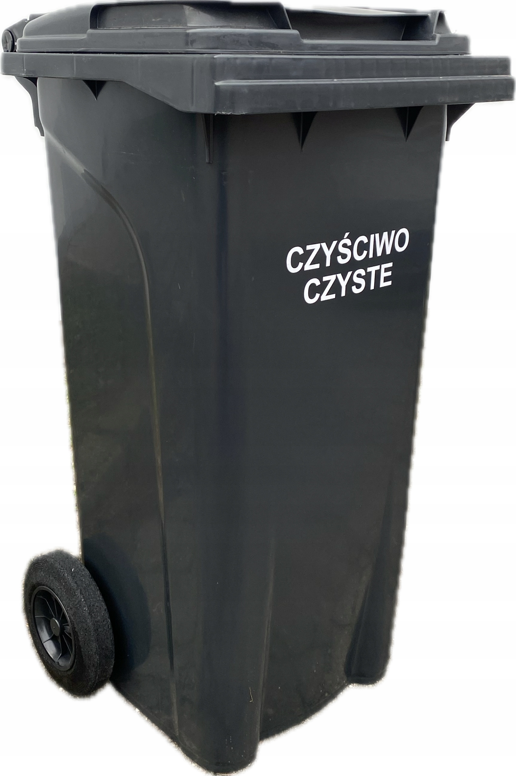 Kosz Pojemnik Na Czyste Czyściwo 120l Odpady Segregacja Eko Czarny Plastik