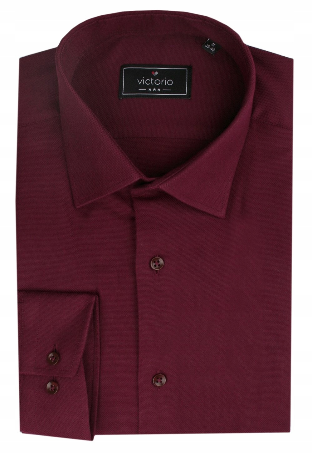 Bordó jednobarevná Elegantní košile 46/182-188 (Slim)