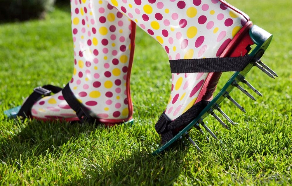 AREATOR TRAWY TRAWNIKOWY AERATOR BUTY Z KOLCAMI Regulacja głębokości roboczej bez regulacji