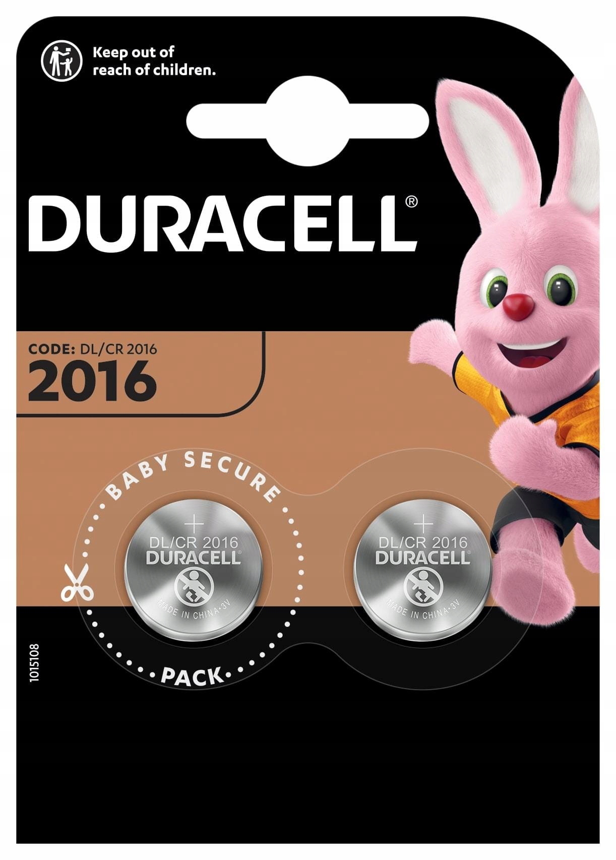 2 x Bateria CR2016 Duracell - 2szt N