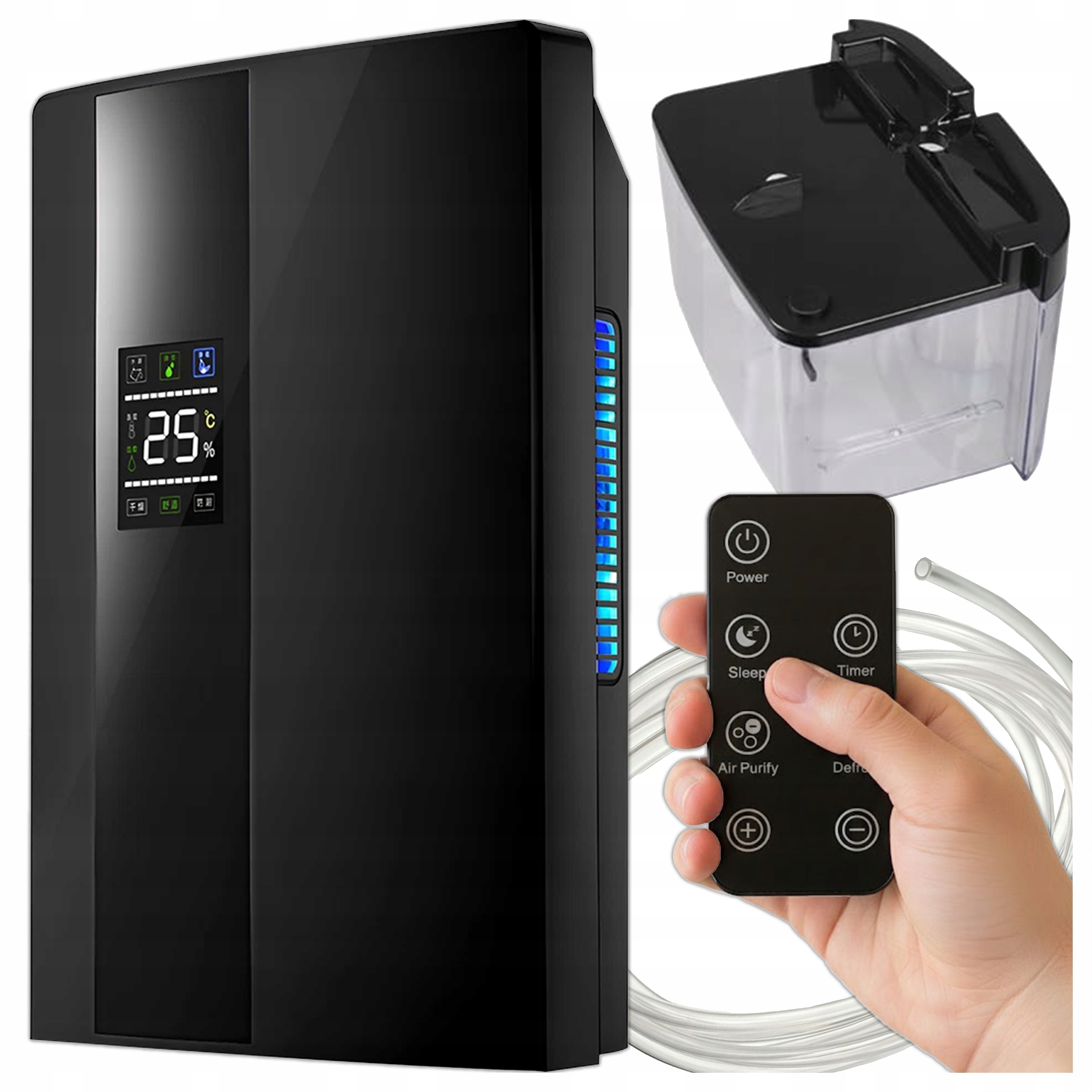 Odvlhčovač vzduchu Pohlcovač vlhkosti Uv čistič TiO2 Časovač 24 hodin dálkové ovládání