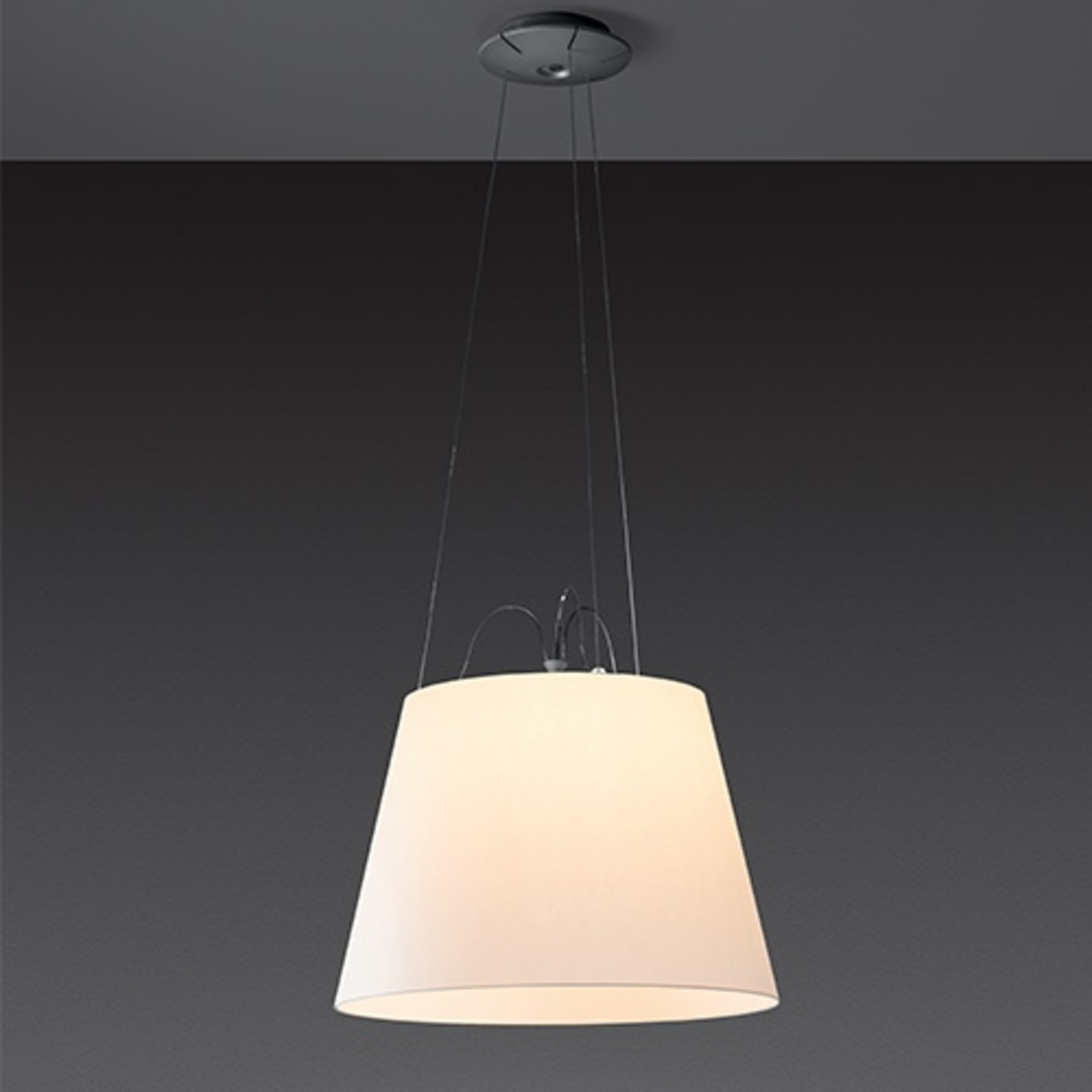 Artemide Tolomeo závesná lampa čierna štruktúra bez tienidla 0782030A