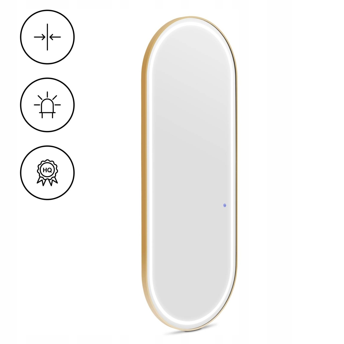 KONSOLA FRYZJERSKA - OŚWIETLENIE LED - WYJĄTKOWO PŁASKIE LUSTRO - OWALNA -