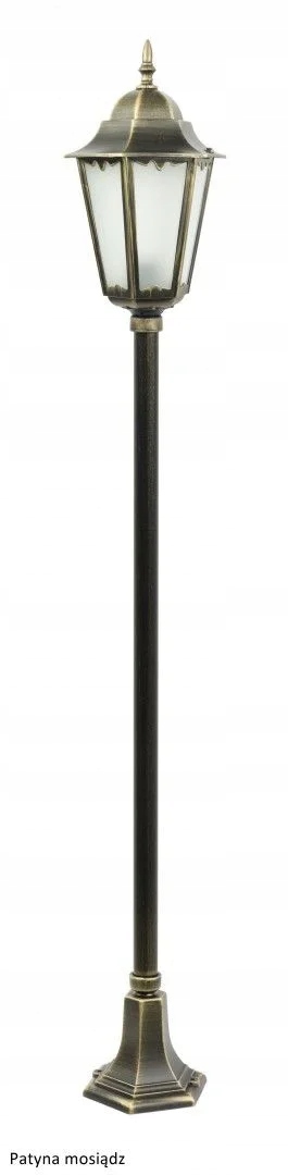 Su-ma Stojacia záhradná lampa Retro 165x23 cm E27 patina IP43