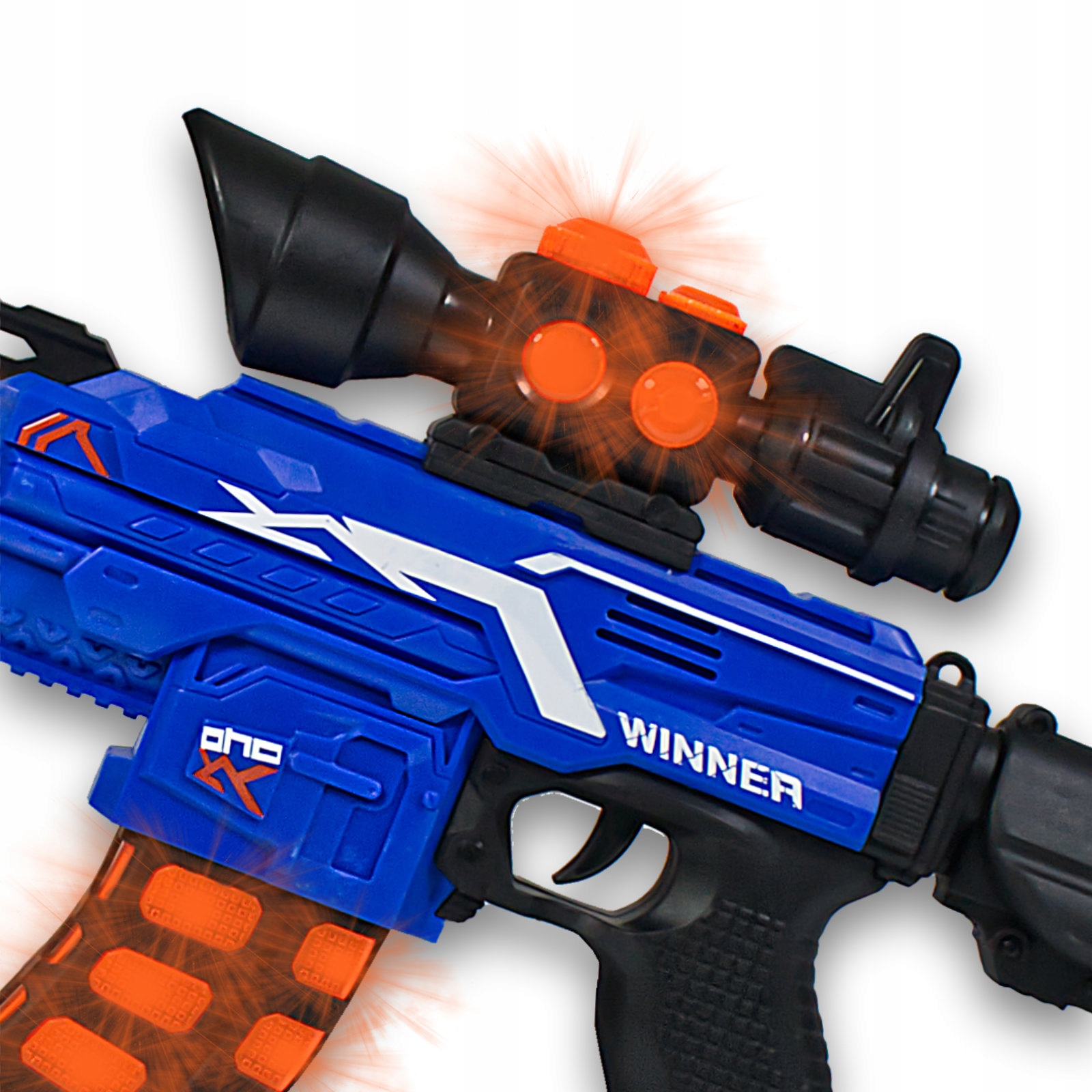 PISTOLET KARABIN DUŻY NA BATERIE ŚWIATŁO DŹWIĘK 54CM KOLOROWY Marka Ohzabawki